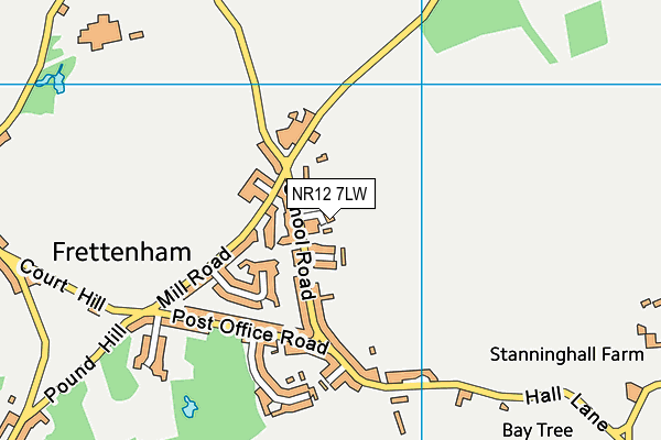 NR12 7LW map - OS VectorMap District (Ordnance Survey)