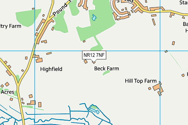 NR12 7NF map - OS VectorMap District (Ordnance Survey)