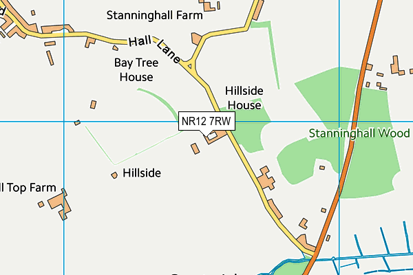 NR12 7RW map - OS VectorMap District (Ordnance Survey)