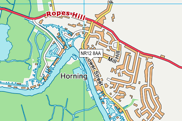 NR12 8AA map - OS VectorMap District (Ordnance Survey)