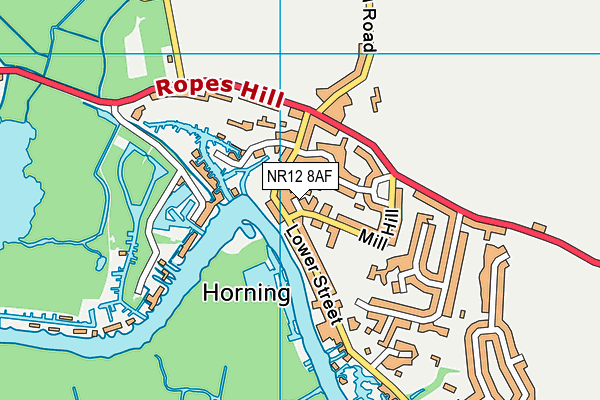 NR12 8AF map - OS VectorMap District (Ordnance Survey)