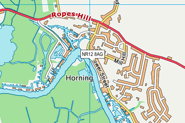 NR12 8AG map - OS VectorMap District (Ordnance Survey)