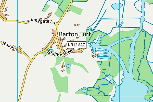 NR12 8AZ map - OS VectorMap District (Ordnance Survey)