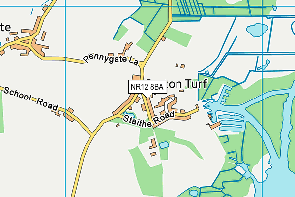 NR12 8BA map - OS VectorMap District (Ordnance Survey)