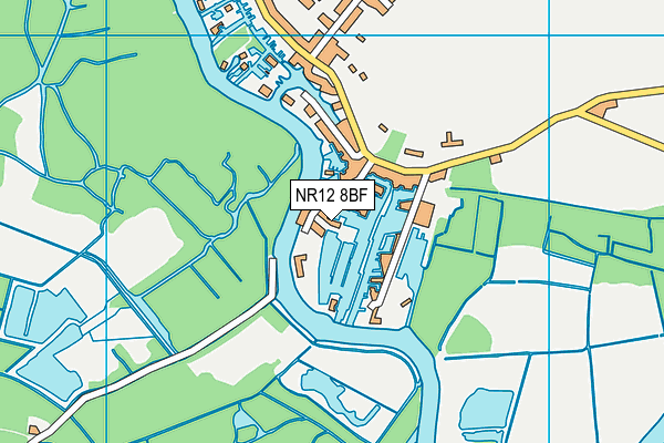 NR12 8BF map - OS VectorMap District (Ordnance Survey)