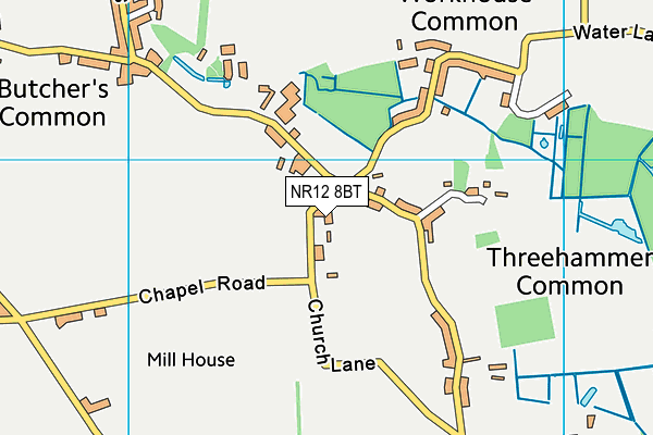 NR12 8BT map - OS VectorMap District (Ordnance Survey)