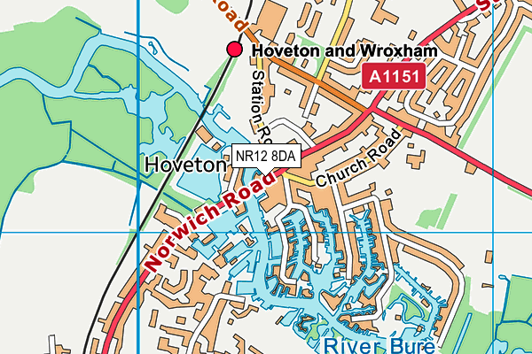 NR12 8DA map - OS VectorMap District (Ordnance Survey)