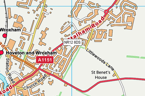 NR12 8DS map - OS VectorMap District (Ordnance Survey)