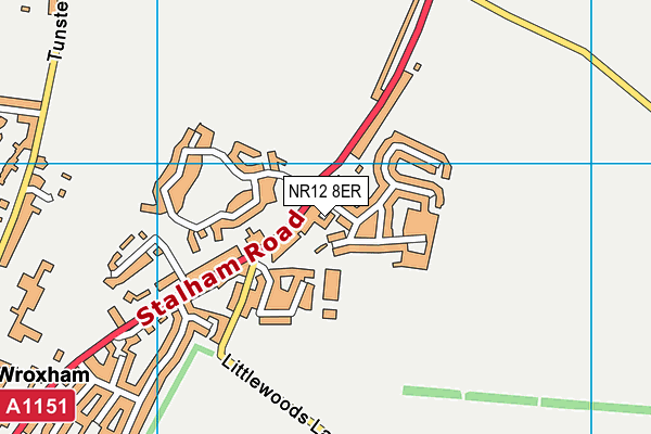 NR12 8ER map - OS VectorMap District (Ordnance Survey)