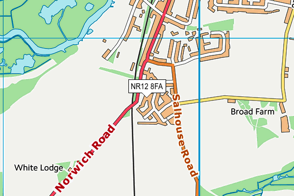 NR12 8FA map - OS VectorMap District (Ordnance Survey)