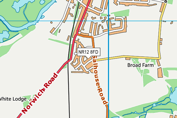 NR12 8FD map - OS VectorMap District (Ordnance Survey)