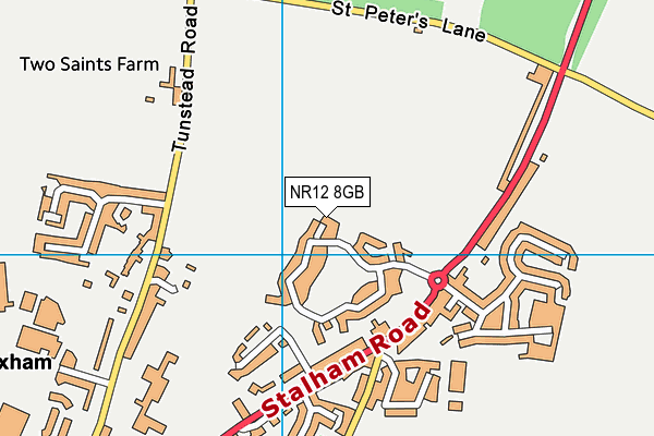 NR12 8GB map - OS VectorMap District (Ordnance Survey)