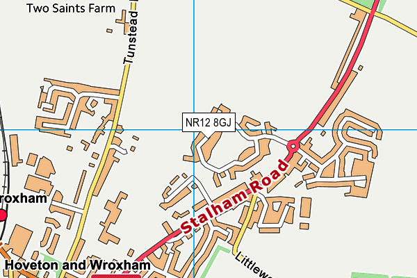 NR12 8GJ map - OS VectorMap District (Ordnance Survey)