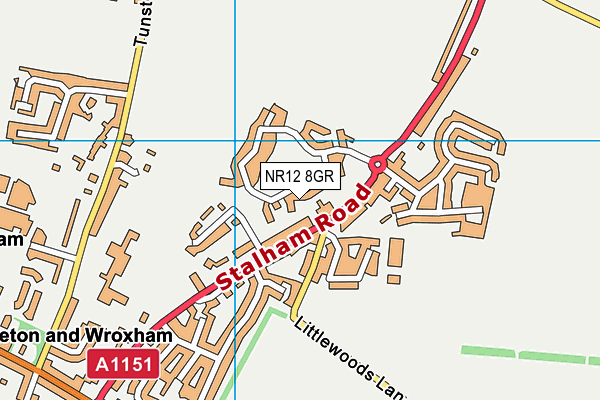 NR12 8GR map - OS VectorMap District (Ordnance Survey)