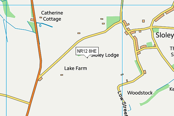 NR12 8HE map - OS VectorMap District (Ordnance Survey)