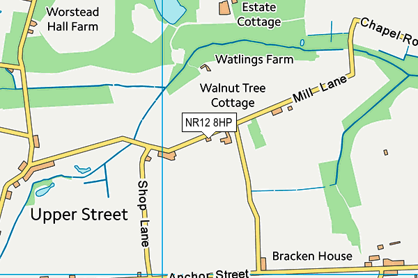 NR12 8HP map - OS VectorMap District (Ordnance Survey)