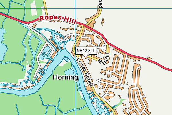 NR12 8LL map - OS VectorMap District (Ordnance Survey)