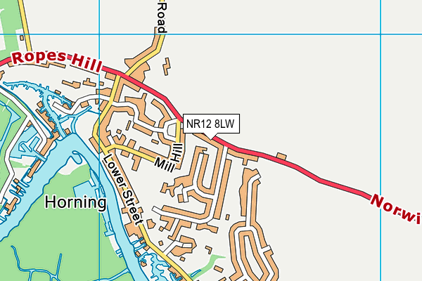 NR12 8LW map - OS VectorMap District (Ordnance Survey)