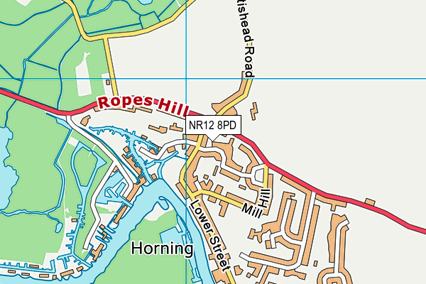 NR12 8PD map - OS VectorMap District (Ordnance Survey)