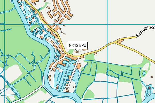 NR12 8PU map - OS VectorMap District (Ordnance Survey)