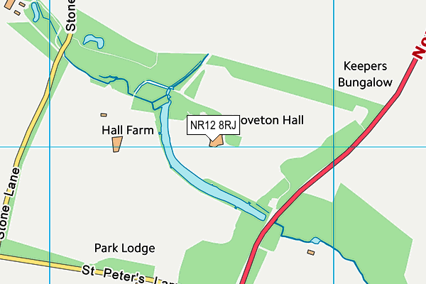 Hoveton Park map (NR12 8RJ) - OS VectorMap District (Ordnance Survey)