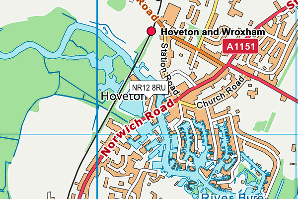 NR12 8RU map - OS VectorMap District (Ordnance Survey)