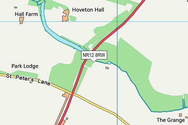 NR12 8RW map - OS VectorMap District (Ordnance Survey)
