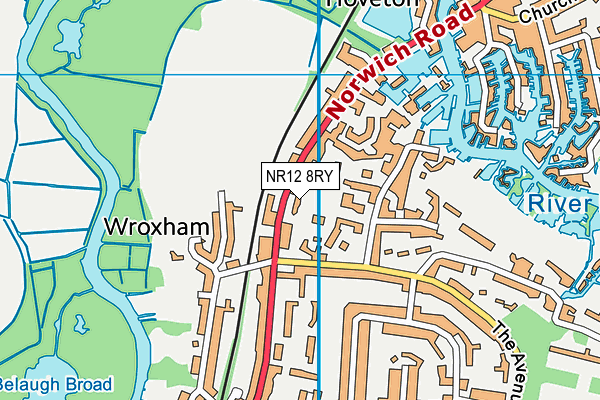 NR12 8RY map - OS VectorMap District (Ordnance Survey)