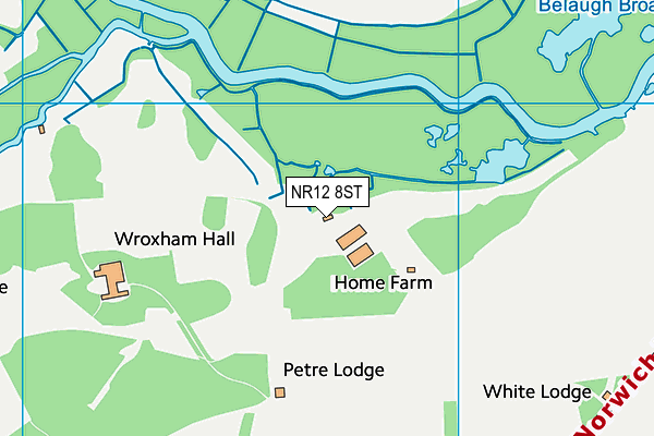 NR12 8ST map - OS VectorMap District (Ordnance Survey)