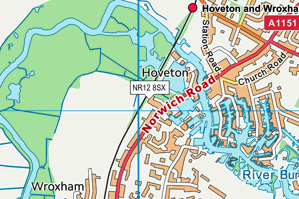 NR12 8SX map - OS VectorMap District (Ordnance Survey)