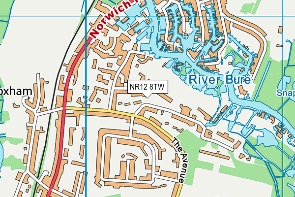 NR12 8TW map - OS VectorMap District (Ordnance Survey)