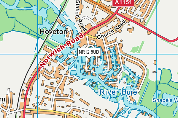 NR12 8UD map - OS VectorMap District (Ordnance Survey)