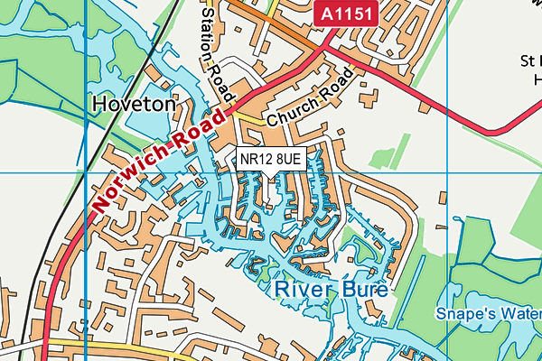 NR12 8UE map - OS VectorMap District (Ordnance Survey)