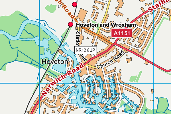 NR12 8UP map - OS VectorMap District (Ordnance Survey)