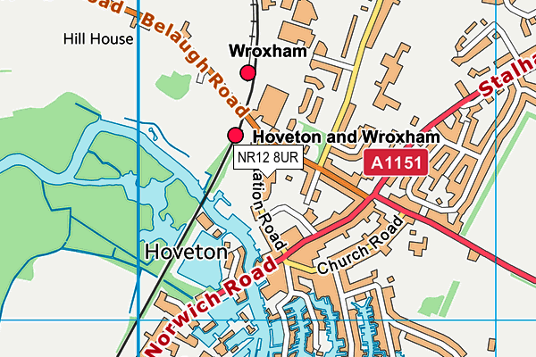 NR12 8UR map - OS VectorMap District (Ordnance Survey)