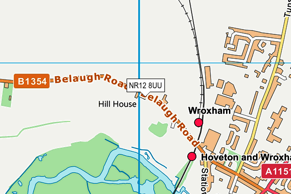 NR12 8UU map - OS VectorMap District (Ordnance Survey)