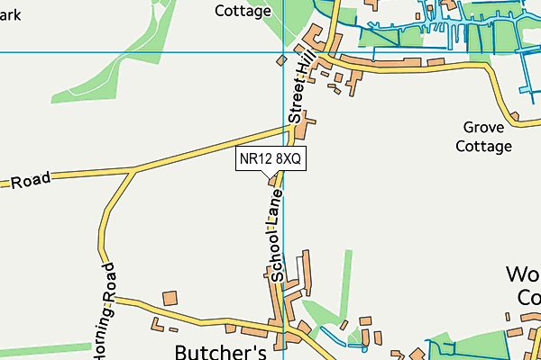 NR12 8XQ map - OS VectorMap District (Ordnance Survey)