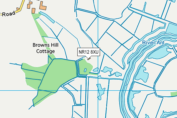 NR12 8XU map - OS VectorMap District (Ordnance Survey)
