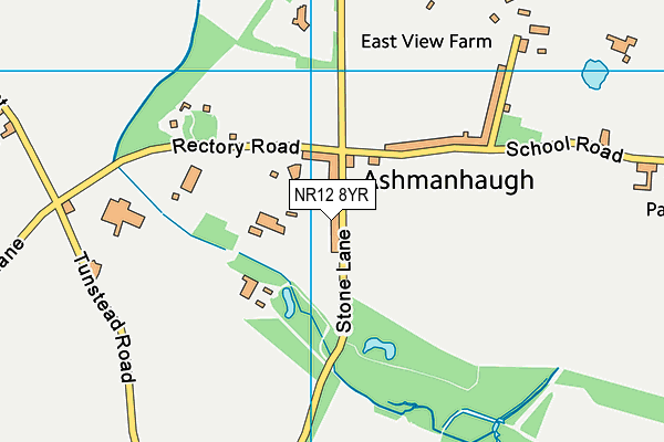 NR12 8YR map - OS VectorMap District (Ordnance Survey)