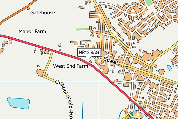 NR12 9AG map - OS VectorMap District (Ordnance Survey)