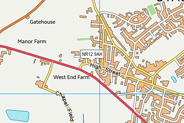 NR12 9AH map - OS VectorMap District (Ordnance Survey)