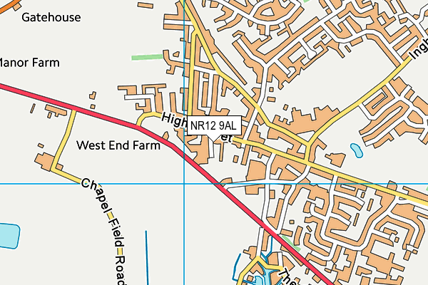 NR12 9AL map - OS VectorMap District (Ordnance Survey)