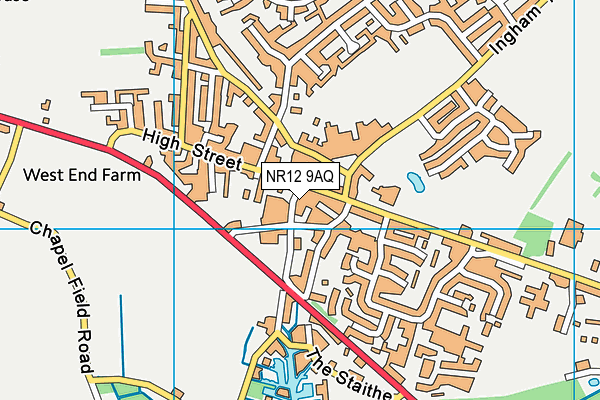 NR12 9AQ map - OS VectorMap District (Ordnance Survey)