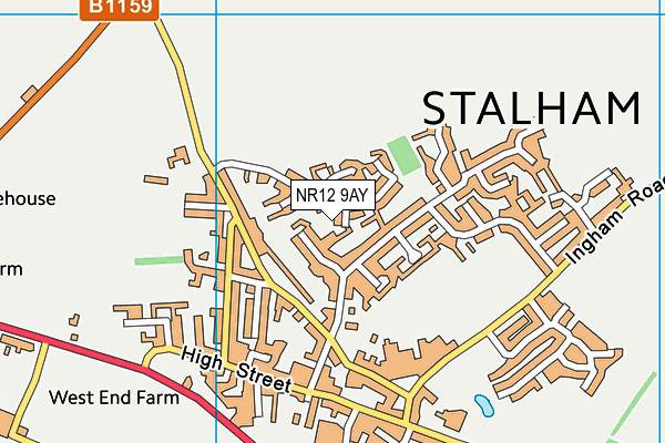 NR12 9AY map - OS VectorMap District (Ordnance Survey)