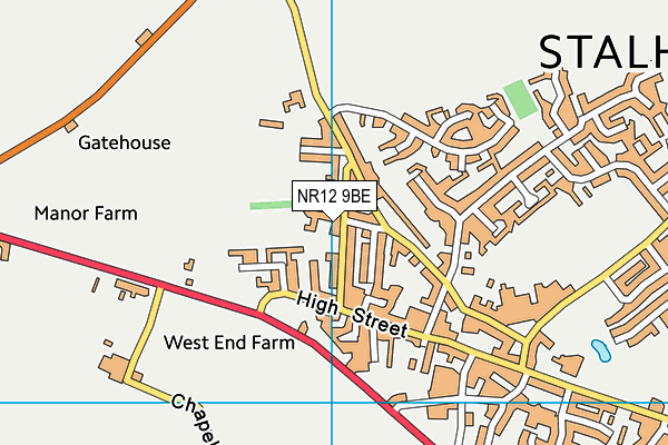 NR12 9BE map - OS VectorMap District (Ordnance Survey)