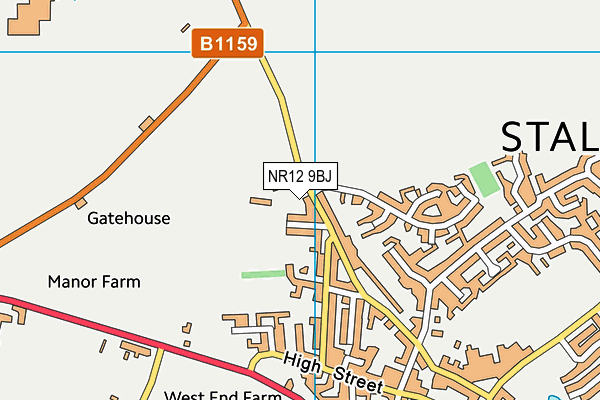 NR12 9BJ map - OS VectorMap District (Ordnance Survey)