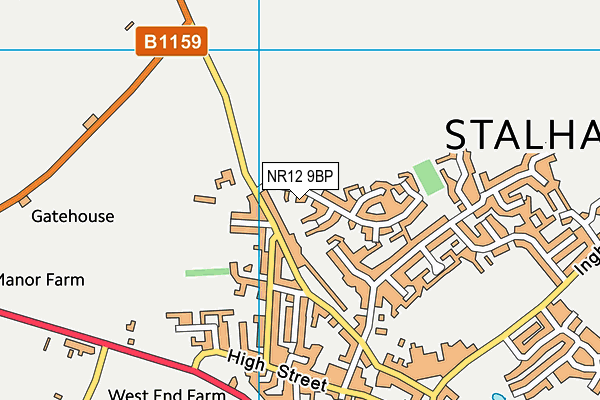 NR12 9BP map - OS VectorMap District (Ordnance Survey)