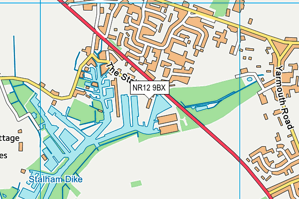 NR12 9BX map - OS VectorMap District (Ordnance Survey)