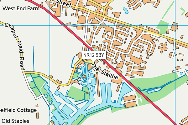 NR12 9BY map - OS VectorMap District (Ordnance Survey)