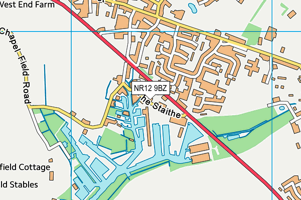 NR12 9BZ map - OS VectorMap District (Ordnance Survey)